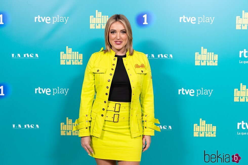 Marta Riesco en la presentación de 'La familia de la tele'