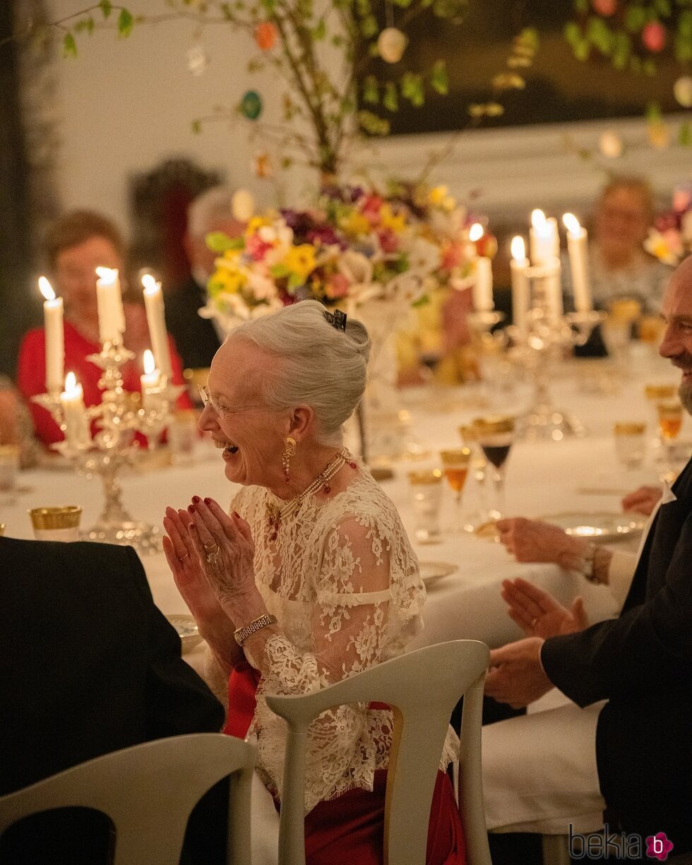 Margarita de Dinamarca en la cena por su 85 cumpleaños