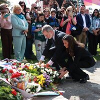 Los Reyes Felipe y Letizia en la ofrenda floral en el 80 aniversario de la liberación de Mauthausen