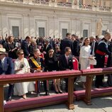 Los Príncipes de Mónaco, los Grandes Duques de Luxemburgo, los Príncipes de Liechtenstein y los Reyes de España en la misa de inicio del Pontificado de Leó