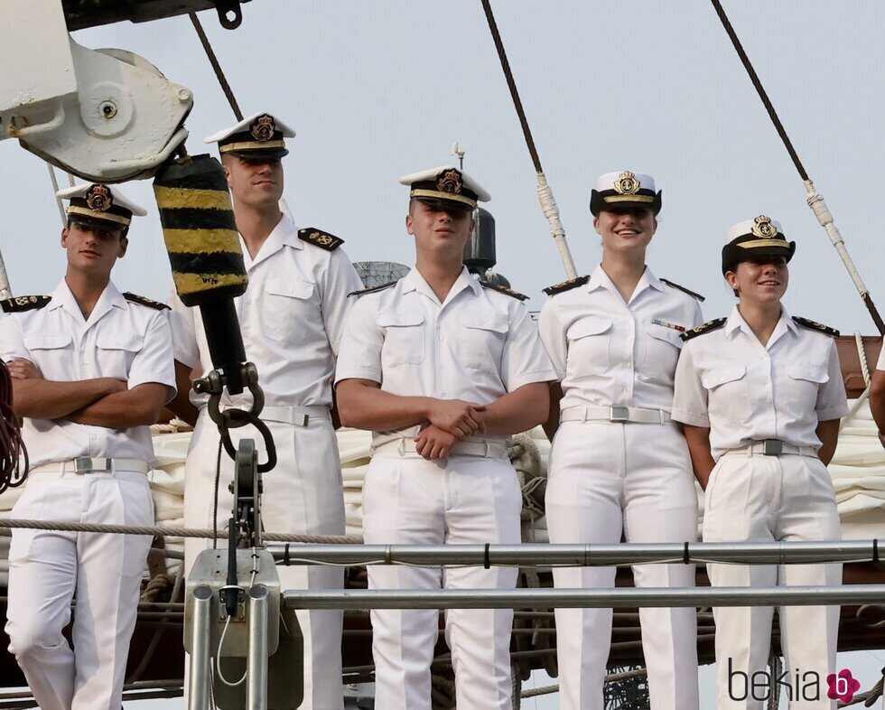 La Princesa Leonor a su llegada a Nueva York en el Juan Sebastián de Elcano
