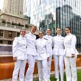 La Princesa Leonor con compañeras de Juan Sebastián de Elcano en Nueva York
