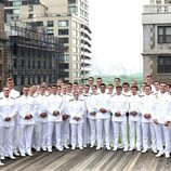 La Princesa Leonor con todos sus compañeros del Juan Sebastián de Elcano en Nueva York
