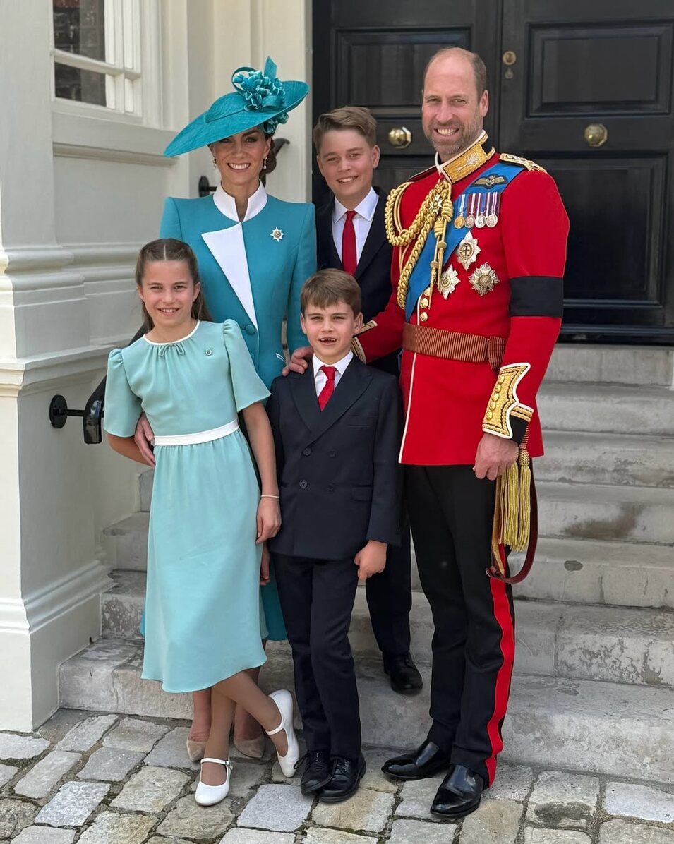 La Famiia Real Británica en el Trooping The colour 2025