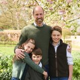 El Príncipe Guillermo con sus hijos en el Día del pdre