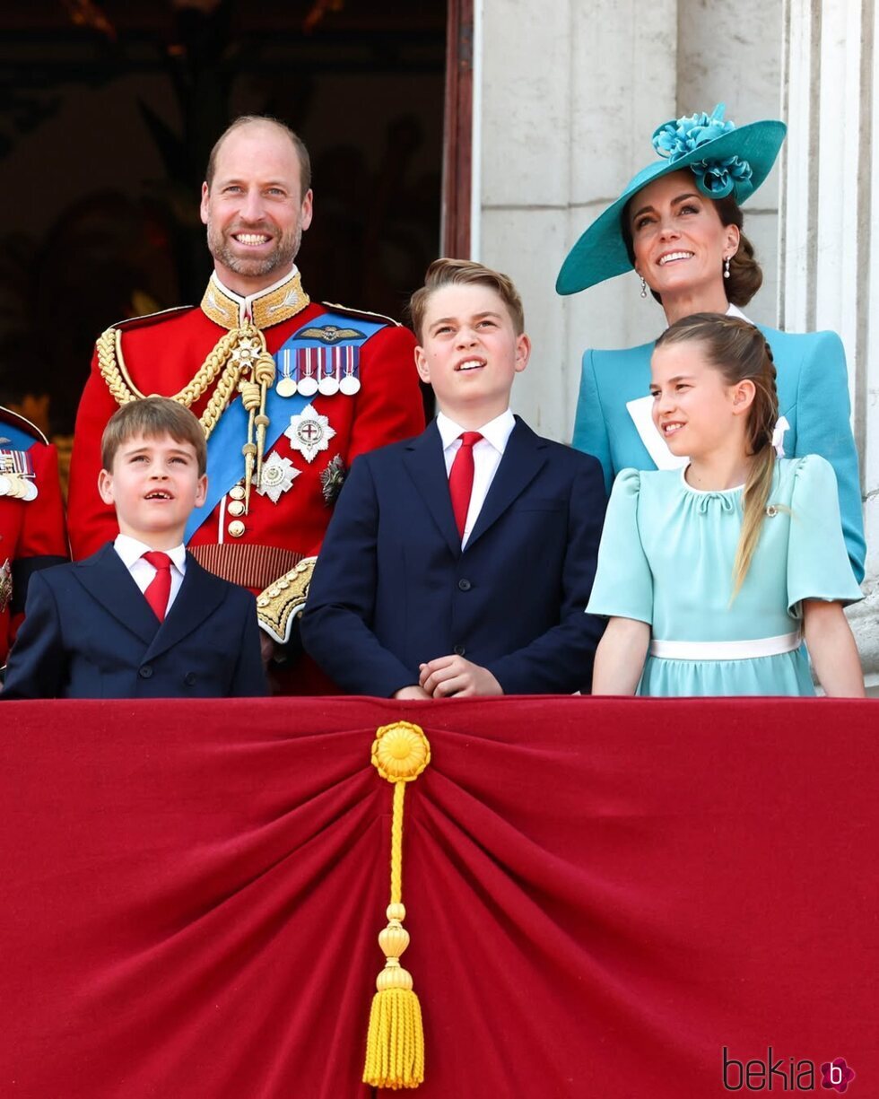 La Famiia Real Británica en el dia del Trooping The colour 2025