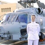 La Princesa Leonor en su embarque en la fragata Blas de Lezo
