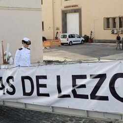 La Princesa Leonor embarcando en la fragata Blas de Lezo en Las Palmas de Gran Canaria