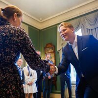 Sverre Magnus de Noruega en su primer acto oficial en solitario