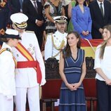 Los Reyes Felipe y Letizia y sus hijas Leonor y Sofía en el acto en el que la Princesa Leonor recibió la Gran Cruz del Mérito Naval