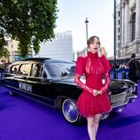 Emma Myers en la alfombra roja de la Premier de 'Wednesday'
