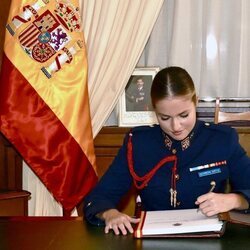 La Princesa Leonor es fotografiada a su llegada a San Javier a la Academia General del Aire y del Espacio