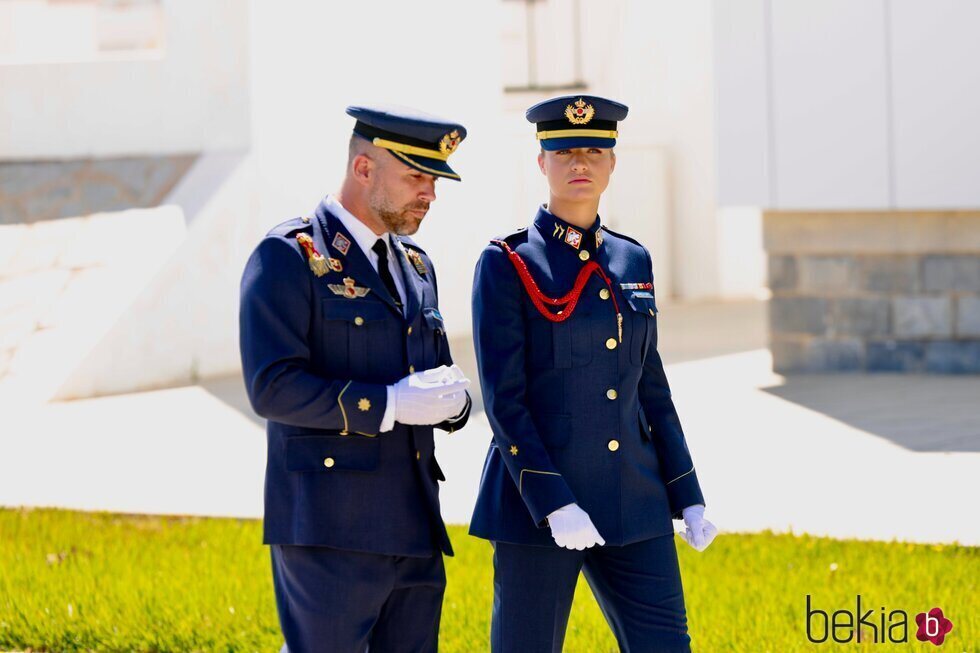 La Princesa Leonor con el uniforme en su llegada a la Academia General del Aire y del Espacio