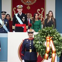 Los Reyes Felipe y Letizia, la Princesa Leonor y la Infanta Sofía en el desfile por el Día de la Hispanidad 2025
