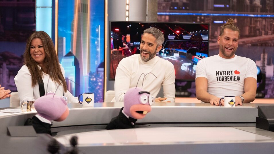 María José Campanario, Roberto Leal y Eduardo Navarrete en 'El Hormiguero' por 'El Desafío'