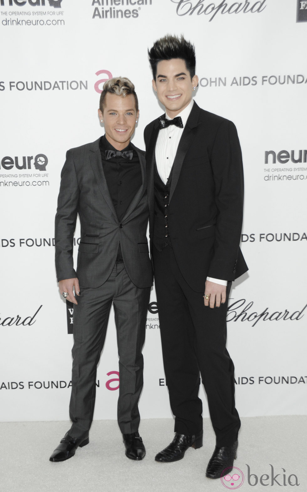 Adam Lambert en la fiesta de Elton John tras los Oscar 2012