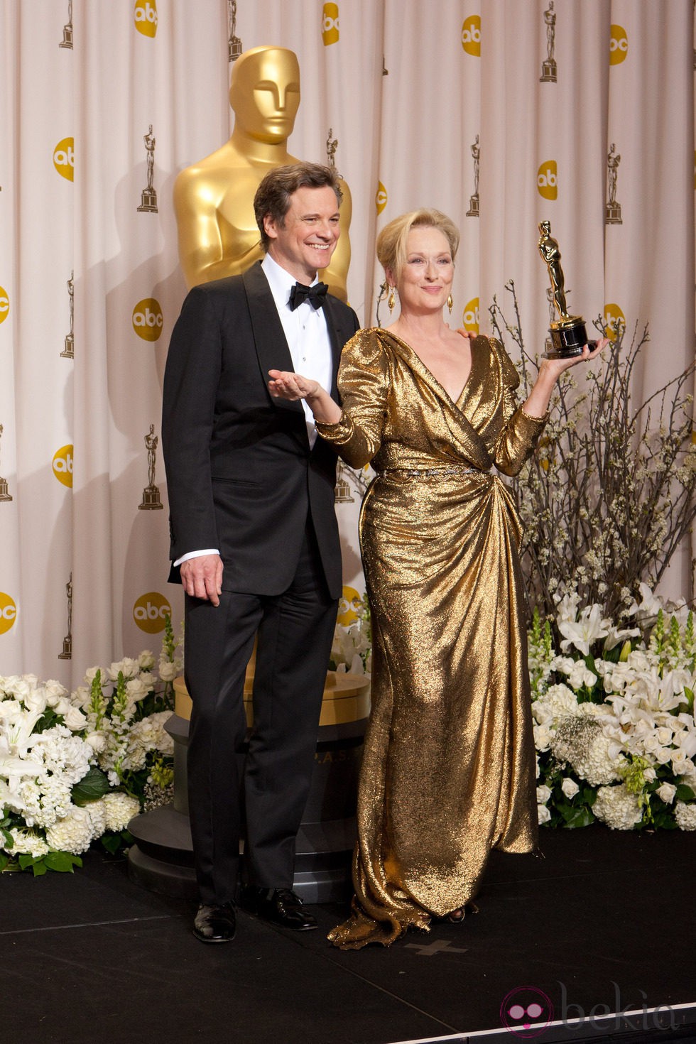 Colin Firth y Meryl Streep en los Oscars 2012