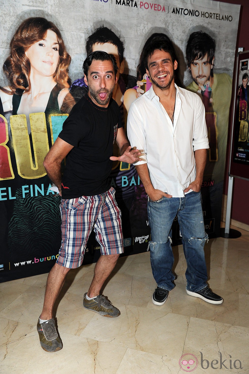 Javier Martín y Bart Santana en el estreno de 'Burundanga'