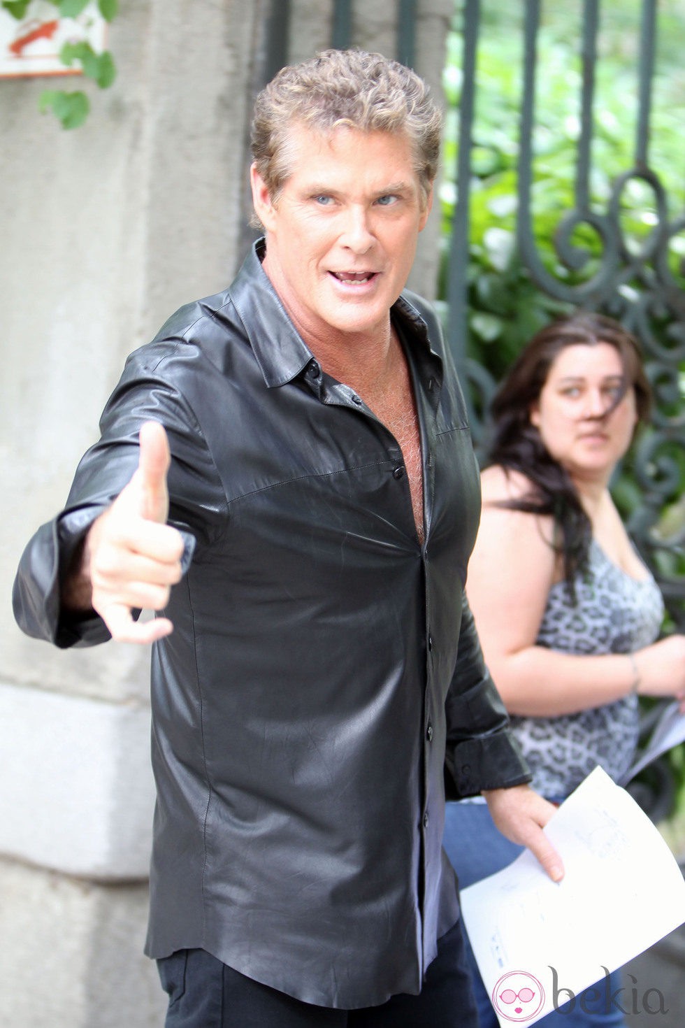 David Hasselhoff a su llegada al rodaje de 'Fuga de cerebros 2'