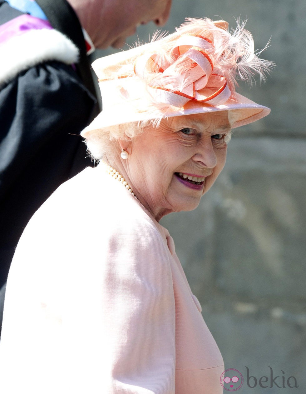 Isabel II en la boda de Zara Phillips