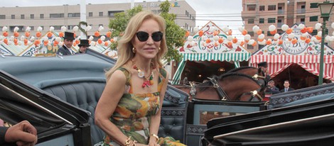 Carmen Lomana en la Feria de Abril de Sevilla 2012