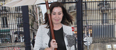 Carmen Martínez-Bordiú en el funeral de Emmanuella Dampierre