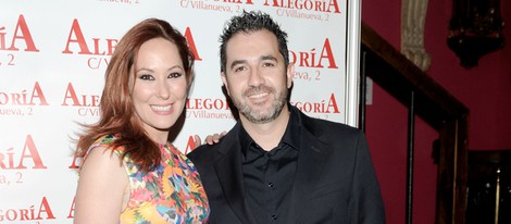 Chayo Mohedano con su marido Andrés Fernández en la celebración de su 33 cumpleaños