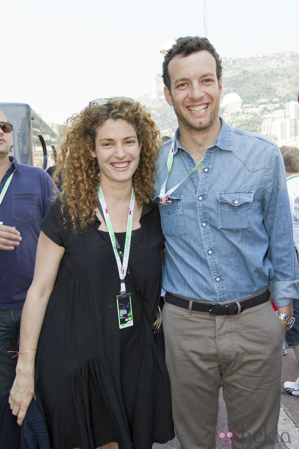 Ginevra Elkann y Giovanni Gaetani en el Gran Premio de F1 de Mónaco