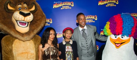 Will Smith y su familia en el estreno de 'Madagascar 3' en Nueva York