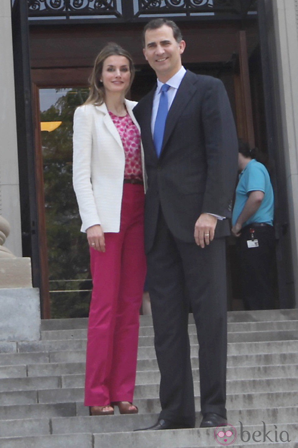 Los Príncipes Felipe y Letizia en la Universidad de Harvard