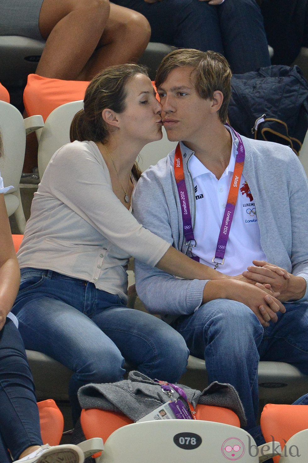 Tessy de Luxemburgo besa al Príncipe Luis en Londres 2012