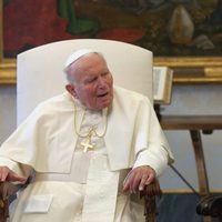 La Princesa Letizia con el Papa Juan Pablo II en 2004