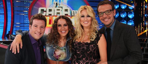 El jurado de 'Tu cara me suena' en el plató de televisión de Antena 3