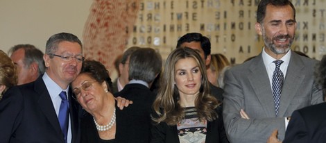 Alberto Ruiz Gallardón y los Príncipes de Asturias en la inauguración de la Casa del Lector