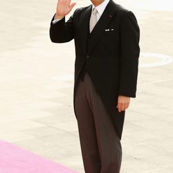 Naruhito de Japón en la boda de Guillermo de Luxemburgo y Stéphanie de Lannoy