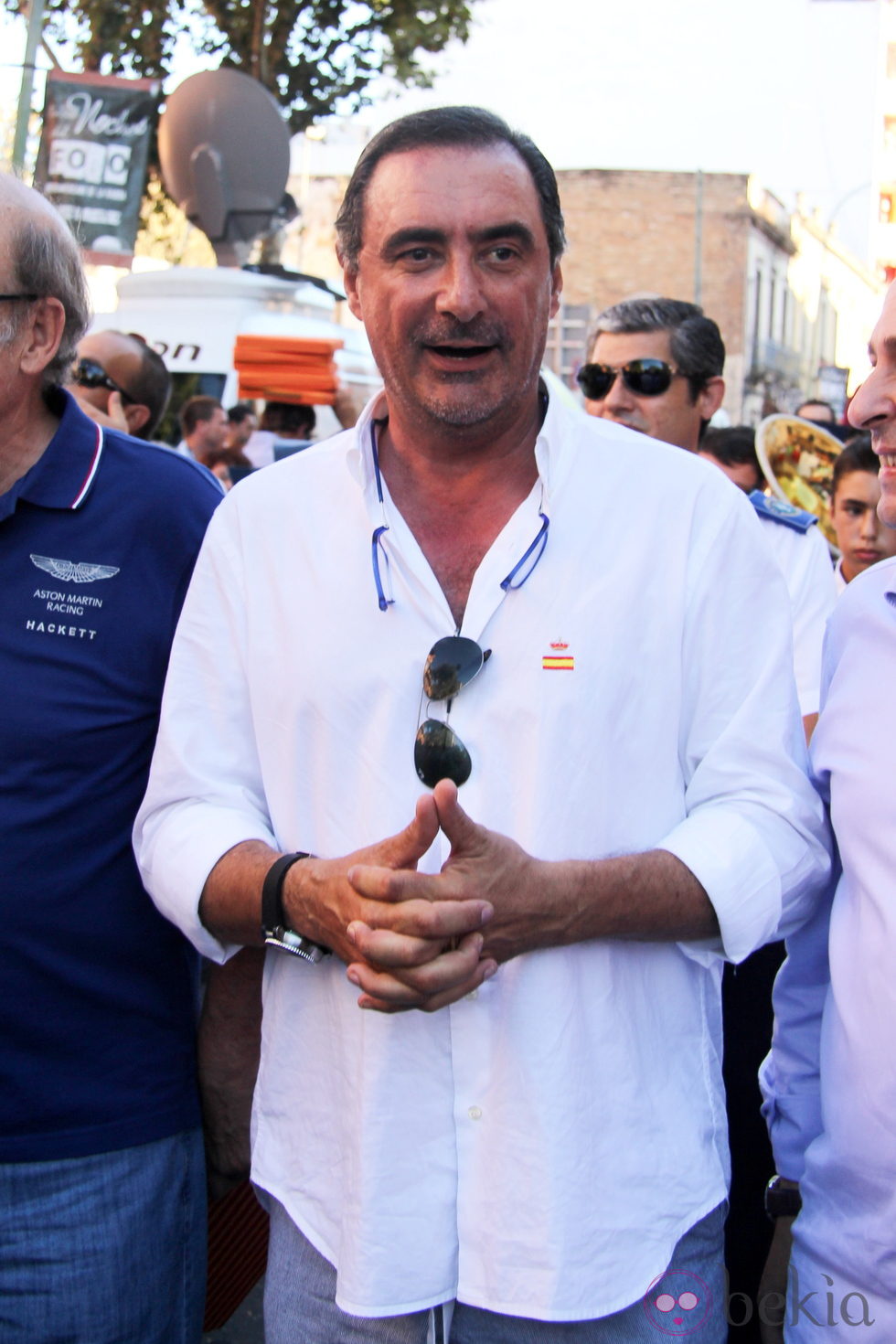 Carlos Herrera en la corrida de toros de José Tomás en Huelva
