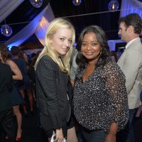 Francesca Eastwood y Octavia Spencer en el lanzamiento del Galaxy Note II