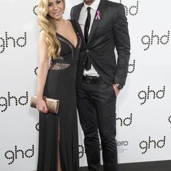 Natalia y su novio en la fiesta Pink organizada por Ghd