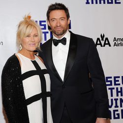 Hugh Jackman y Deborra-Lee Furness en el Museo de la Imagen en Movimiento de Nueva York