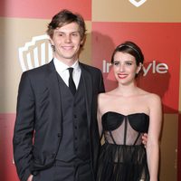 Emma Roberts y Evan Peters en la fiesta InStyle tras los Globos de Oro 2013