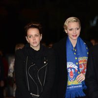 Pauline Ducruet y los Príncipes de Mónaco en la clausura del Festival de Circo de Monte-Carlo 2013