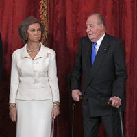 Los Reyes en el almuerzo en honor al presidente de Guatemala