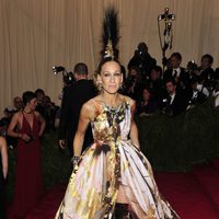 Sarah Jessica Parker posando en la Gala del MET 2013
