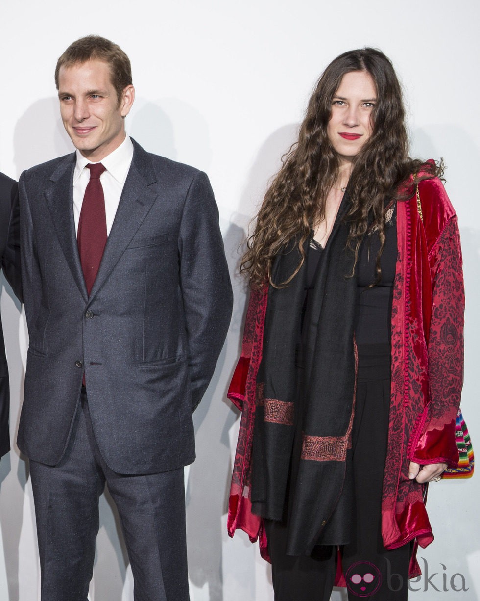 Andrea Casiraghi y Tatiana Santo Domingo en un acto público en Mónaco