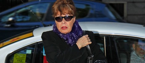 Gemma Cuervo en la misa funeral de Alfredo Landa