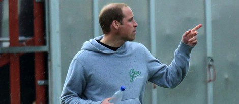 El Príncipe Guillermo de Inglaterra tras un partido de polo