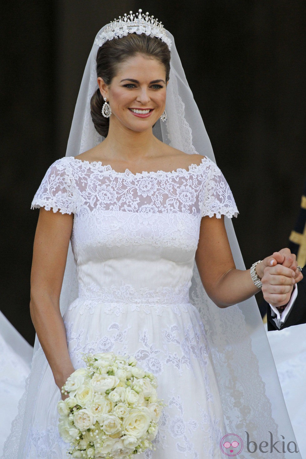 La Princesa Magdalena de Suecia con un vestido de novia diseñado por Valentino