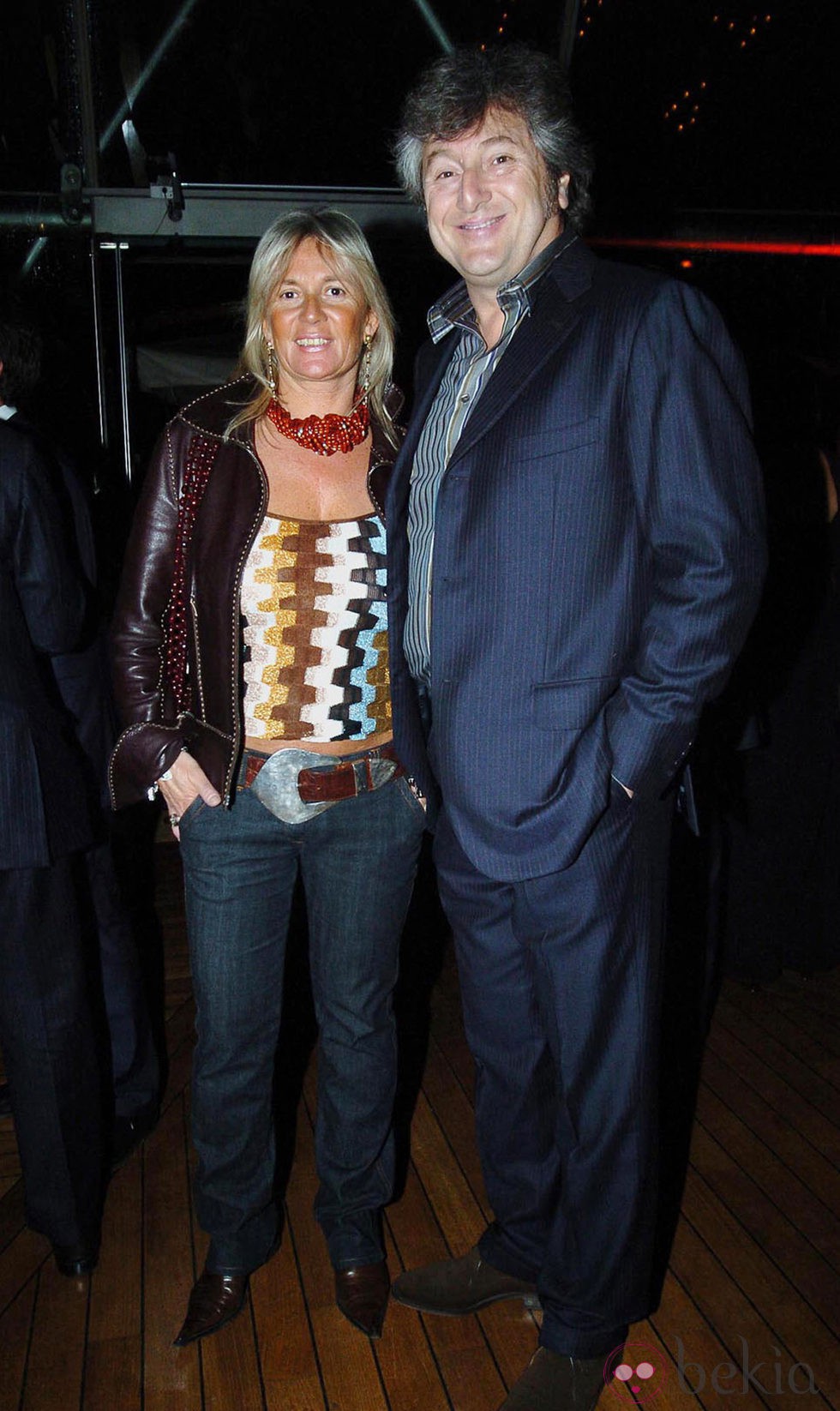 Vittorio Missoni con su esposa Maurizia Castiglioni en Milan