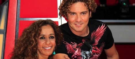 David Bisbal y Rosario Flores en la presentación de la segunda edición de 'La Voz'