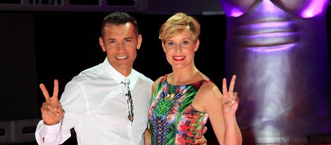 Jesús Vázquez y Tania Llasera en la presentación de la segunda edición de 'La voz'